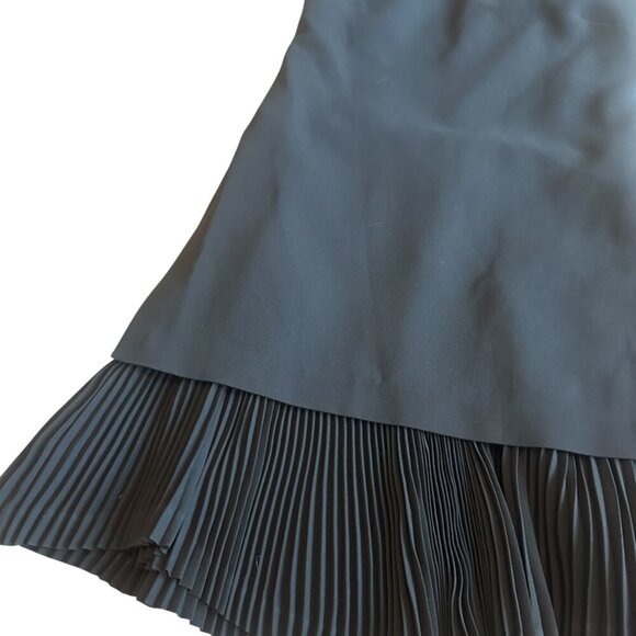Theory Black Shift Dress Layered w/ Pleating Sleeveless Crepe Size 4 Women's - Picture 4 of 10